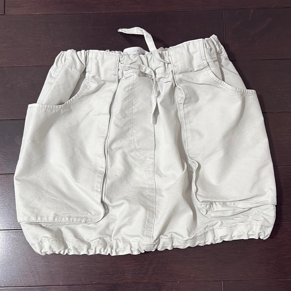 Zara White Bubble Skirt Lightweight Cotton